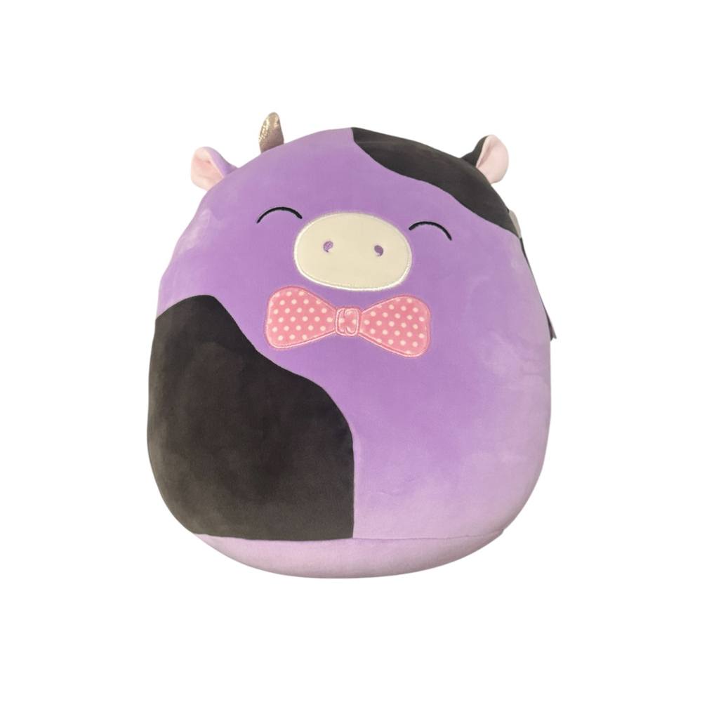 Squishmallows Cow, Alexie, Stuffed Purple & Black Cow Stuffed Animal